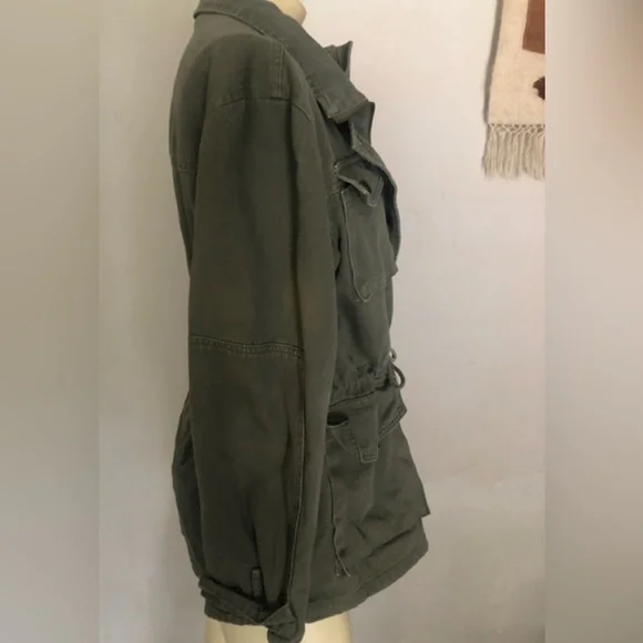Cielo Jeans Ladies Army Green Field Drawstring Jacket Size Large - Picture 4 of 12
